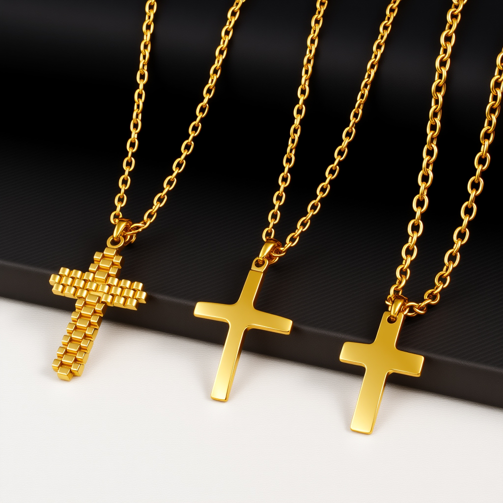 宗教十字架吊坠项链