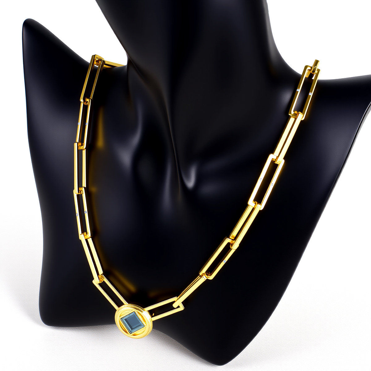 铜镀金经典时尚皇冠吊坠项