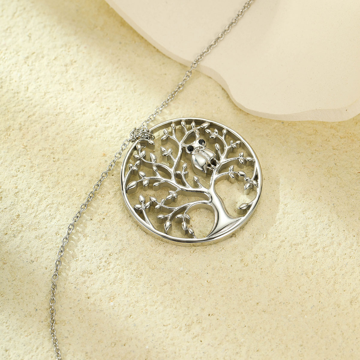 猫头鹰项链女款时尚生命之树
