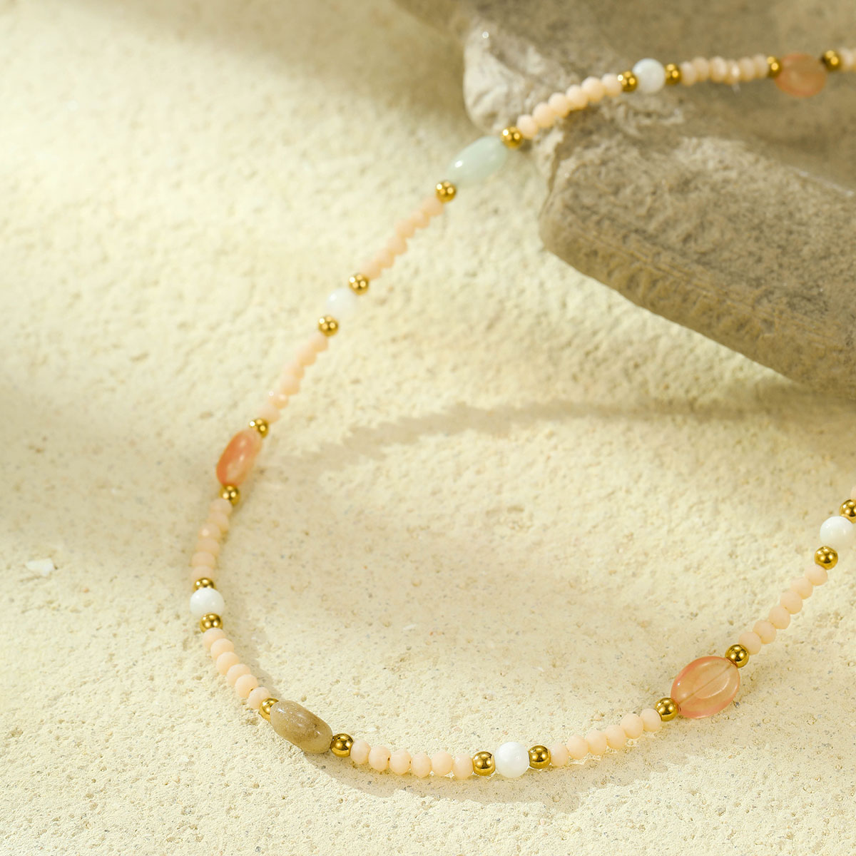 镀金链经典女士淡水珍珠项链